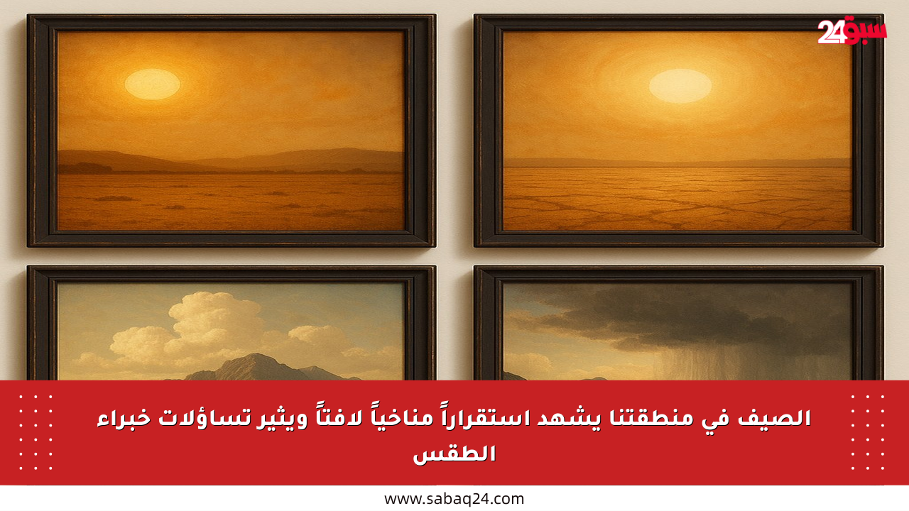 الصيف في منطقتنا يشهد استقراراً مناخياً لافتاً ويثير تساؤلات خبراء الطقس
